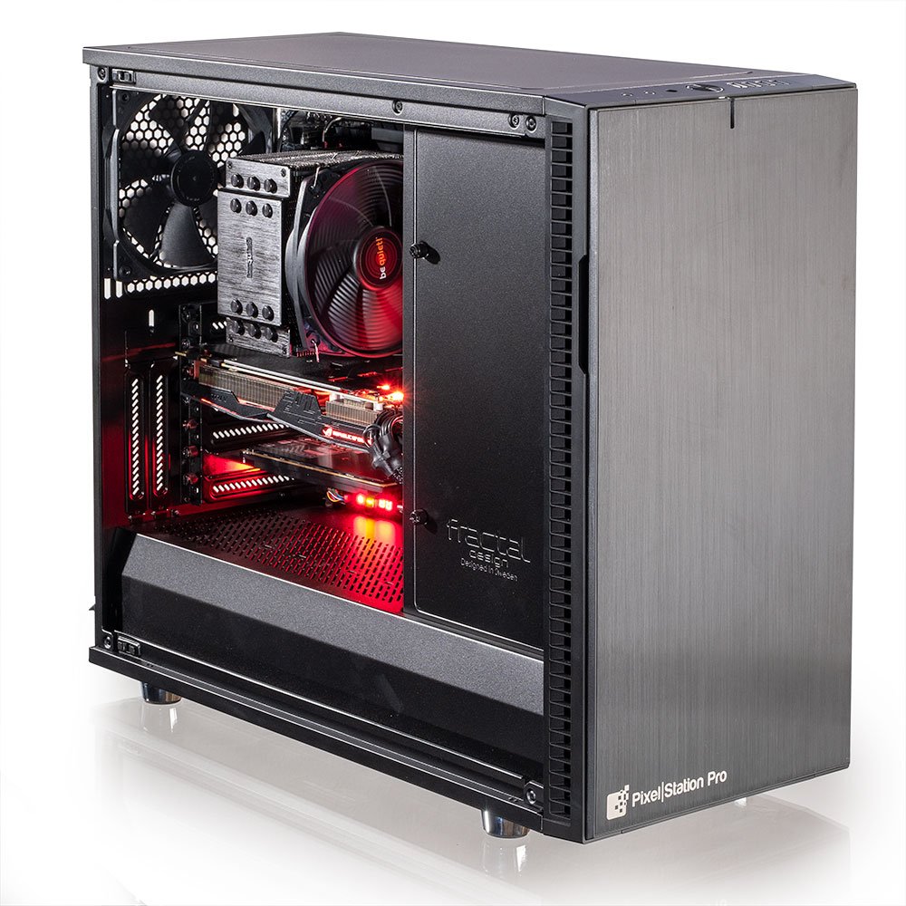 Optimaler PC für die Bildbearbeitung rot schwarz - PC von innen